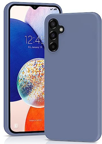 YATWIN Silicone Case for Samsung Galaxy A14 4G/5G, Soft-Touch, Shockproof, DustProof, Antiskid Full Body Armour Phone Cover for Samsung Galaxy A14 4G/5G - Lavender Grey
