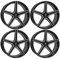 4x MB Design Felgen KV1S 9.5Jx21 ET38 5x108 Mattschwarz poliert kompatibel mit Jaguar E-Pace F-Pace XF