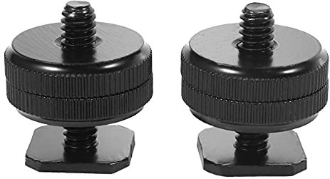 TsoLay Adaptador de montaje de zapata de 1/4-20, tornillo de trípode a zapata caliente para cámara réflex digital (2 paquetes)