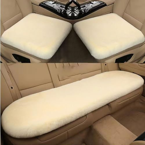3 Pack Auto Sitzkissen, für Peugeot 301 Winter Plüschsitzkissen Feste Vorder und Rücksitze Set warm und weich im und Winter,A