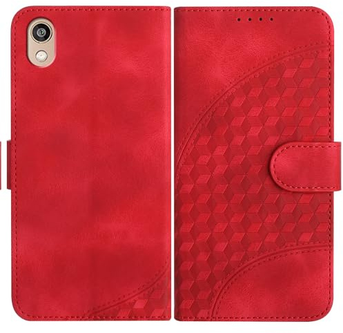 JayModCase Handyhülle für Huawei Honor 8S / Huawei Y5 2019, mit [Kartenfach] [Standfunktion] [Magnetic] PU Leder Etui Folio Klapphülle Kompatibel mit Honor 8S - Rot