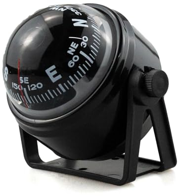 Marine Kompass, Auto Marine Navigation Kompass mit verstellbarer Halterung, Auto Marine Zubehör, Marine RV LKW Zubehör