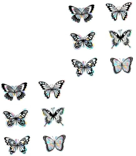 Warmhm 12stücke Glas Warnaufkleber Anti-kollisions Fensterdekoration Für Vögel Statische Fensterfolie Für Glastüren Und Fenster Einfache Entfernung Ohne Rückstände