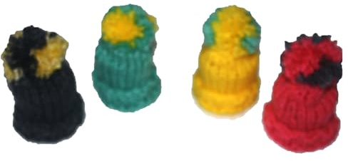 Tischdekoration - 4 Eierwärmer - Mützen Farbe - Nr. Z 04