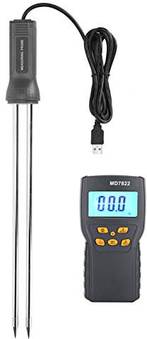 Tixiyu Feuchtigkeitsmesser mit Langer Sonde, Digitales Feuchtigkeitsmessgerät Getreide, Weizen, Reis, Mais