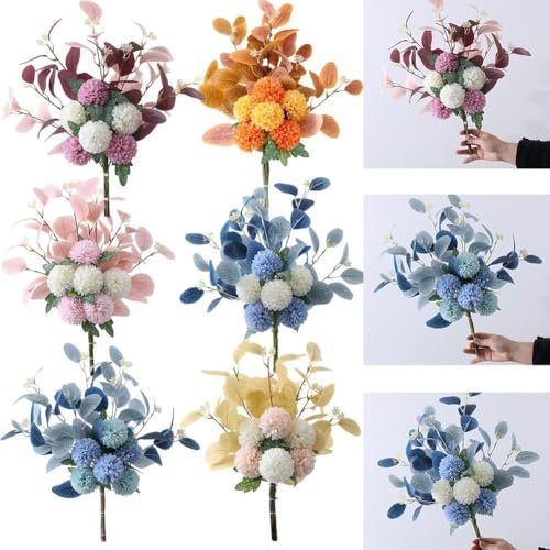 Splendida composizione floreale di ortensia bianca, perfetta per bouquet da sposa (arancione)