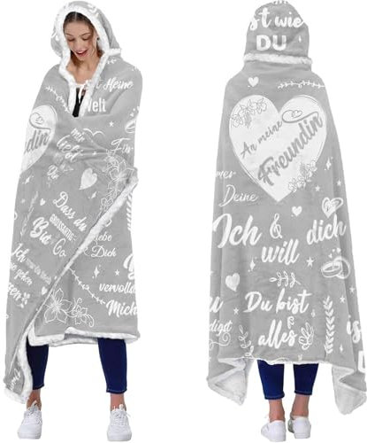 Beste Freundin Geschenk, Decke mit ärmeln Geschenke für Freundin, Geschenk Freundin Geburtstag, Freundin Geschenk zum Weihnachten Geburtstag Valentinstag, Jahrestag Geschenk für Sie Freundin