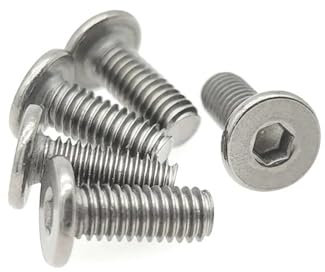 jiuxinyun 50 Stück reines Titan, ultradünn, Sechskantkopf, großer Flachkopf, cm-Kopf, Flache C-Kopfschraube(M3X14 50PCS)