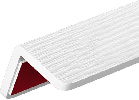 Raouoae Moulures PVC pour Carrelage Plan De Travail Cadre De Porte Protection d'angle Plastique, Bordure Murale, 3pcs 100/120/150cm, pour Panneaux Muraux Et Encadrements(White D,120cm)
