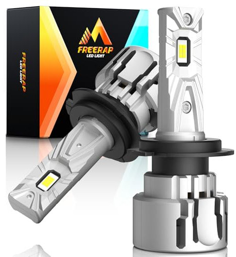 FREERAP H7 LED Headlight Bulb, 1:1 Size Halogen Upgrade Replacement,30000LM Brighter H7 Headlight Bulb, High Lumens LED Kit,6000K Cool White, IP68 Waterproof, Pack of 2