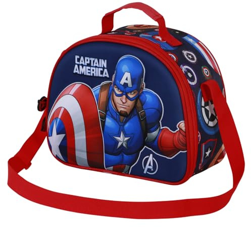 Marvel Captain America Patriot-3D Lunchbox-Tasche, Mehrfarbig, 26 x 20 cm