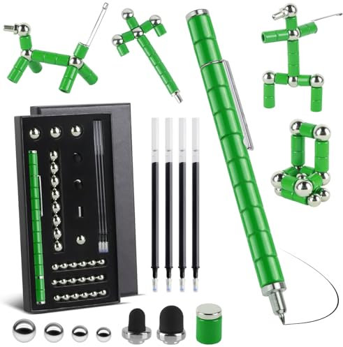 Rayong Magnetic Ballpoint Pen, Fidget Pen Magnetic Pen, Cool Gadgets Stress Relief Retractable Ballpoint Pen, Funny Multifunctional Magnetic Pen, Birthday Gift for Men, Boys, Women, Children