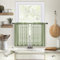 Devola Set di 2 tende da cucina moderne, effetto lino, per finestre e bistrò, semitrasparenti, corte, 63 x 63,5 cm, verde, 2 pezzi