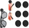 Telooco 8 Pièces Support Mural pour Lunettes Autocollant Support de Rangement pour Lunettes de Soleil Rond pour Ranger Plusieurs Paires de Lunette pour Maison Bureau et Voiture (Noir)