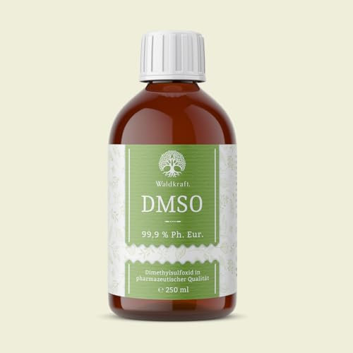 Waldkraft DMSO – 99,9 % Dimethylsulfoxid Ph. Eur. | Reines organisches Lösungsmittel | Entwickelt mit Therapeuten | 250 ml nachhaltig im Braunglas mit teflonbeschichtetem Deckel