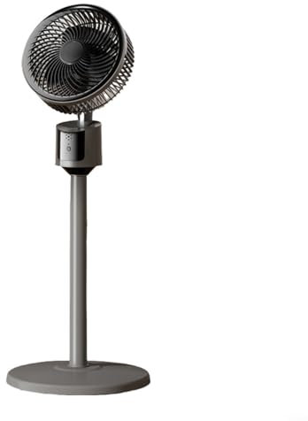 ZMdooreasy Pedestal Air Circulator Fan 3 Speed USB Standing Tower Fan With Height Adjustment 58-80cm Quiet Operation For Home Office Bedroom(Grey)