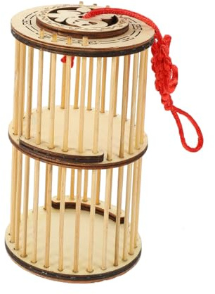 Toyvian Cage à Sauterelles Bambou Panier de Rangement pour Grillons Maison Portable pour Insectes