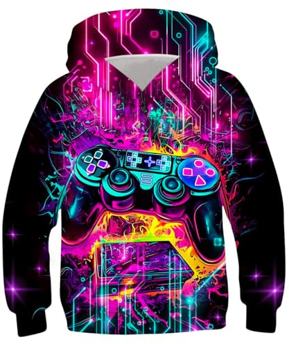 TUONROAD 3D Hoodie Kinder Jungen Mädchen Lustig Kapuzenpullover Langarm Sweatshirt Pullover 6-14 Jahre