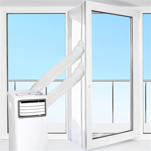 Window Seal For Portable AC Units, Mobile Air Conditioning Door Drain Seal Kits, Double Hose And Zipper Window Seal For Water Drainage(4meter)