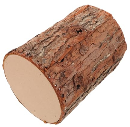 PHENOFICE Base Tronco Albero di Natale in Legno Rustico Texture Realistica e Supporto Portatile per Decorazione Fotografica e Casa
