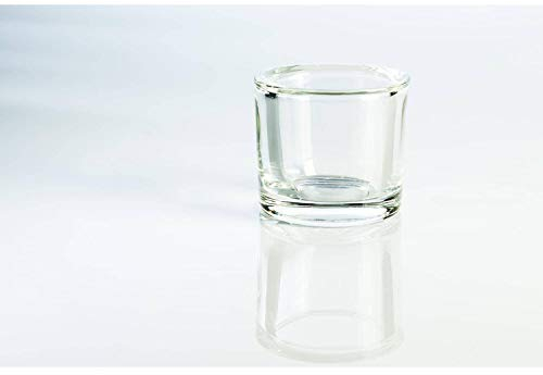 INNA-Glas Piccolo portacandela JOHN, trasparente, 5,5cm, Ø 6,5cm - Bicchiere di vetro/Vasetto decorativo