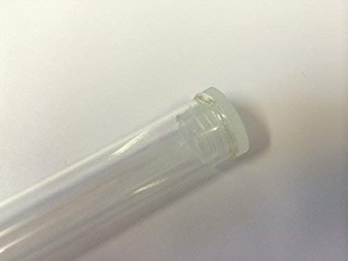 Glass Test Tubes Rimless & Plastic Push-in Stopper 125MM x 16MM (Pack 5) LAB
