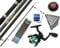 COMPLETE STARTER BEGINNER FISHING KIT SET & 10' ROD REEL FLOATS HOOKS SHOT & NET