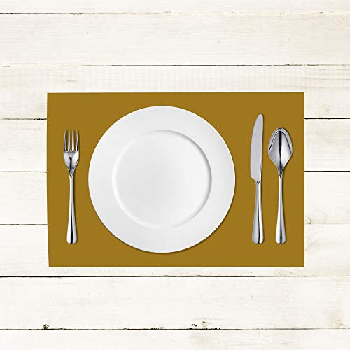Sovie HORECA Linclass® Airlaid Tischset 40 x 30 cm | stoffähnliches Platzset | Einweg-Platzdeckchen für Events | Platzmatten für edle Tischdeko | 100 Stück | Gold