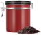 Kaffeedose, 304 Kaffeedose Edelstahl Vorratsdose Edelstahldose Vorratsdose Vakuum Dose für Kaffeebohnen, Pulver, Tee, Nüsse, Kakao, 1.5L, 16 OZ (Rot)