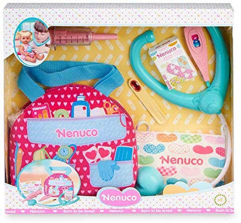 Nenuco-Botiquín de emergencias, Accesorios medicos para muñecos, Regalo Ideal para niñas y niños a Partir de 3 años(Famosa 700016295)