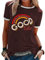 WIEIYM Damen Good Vibes T-Shirt Kurzarm Rundhals Regenbogen T Shirts Sommer Oberteil Frauen Lässig Bluse Sport Tops(Claret,M)