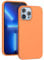 ARSUNOVO Compatible with iPhone 13 Pro Case 6.1 inch, [Shockproof][Anti-Scratch] Slim Liquid Silicone Case Protective Rubber Gel Cover for iPhone 13 Pro 6.1(Orange)