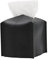 Kosmetiktücherbox, Taschentuchbox, Taschentuchspender, Tissue Box für Esszimmer Badezimmer Schlafzimmer Auto Büro, Verdicktes Ledermaterial, Quadratisch, Nachfüllbar 13 x 13 x 13 cm - Schwarz