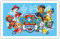 Spreadshirt Paw Patrol Hauptcharaktere Sticker Aufkleber, 10 x 10 cm, Mattweiß