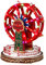 Avilia Riesenrad Weihnachten mit Licht und Musik | Weihnachtsdekoration | batteriebetriebene Weihnachtsdekoration | Weihnachtsdekoration mit Musik 20,9 cm x 20,9 cm x 26,4 cm, Rot