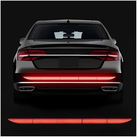 Adunsiaoto Heckkoffer Reflektierende Aufkleber für Auto, Sicherheitswarnaufkleber für Auto Kofferraum, Sicherheit Warnung Selbstklebend für Auto Kofferraum(Rot)