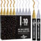 STATIONERY ISLAND Kreidestifte für Tafel Abwaschbar, Kreidestifte für Fenster, 10 Metallic Farben Kreidemarker für Glas & Tafeln, Fensterstifte, 5 Golden + 5 Silber