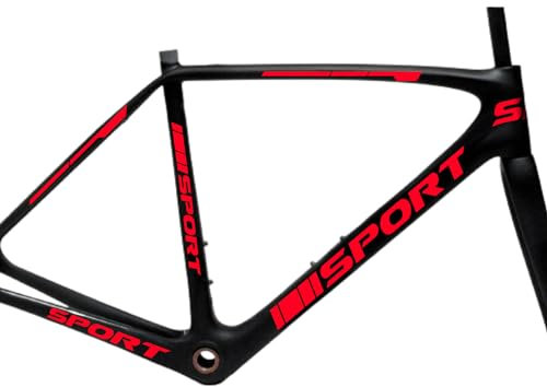 DualColorStampe Set 15 Adesivi Stickers Decal Telaio Bici Bicicletta adesivi telaio MTB Universale Protezione COD. B0169 (ROSSO FLUORESCENTE)