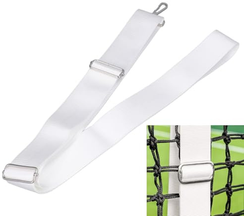 Correa Central De Red De Tenis, Correas para Red De Tenis De Altura Ajustable De 2,2 MX 5 Cm/7,2 Pies X 2,0 Pulgadas con Hebilla De Acero Inoxidable para Equipo De Tenis