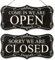 SUPERDANT Open Closed Signs For Business Restaurant Open Closed Wood Doorplate Hanging Plaque Business and Shop Wooden Signs Open and Closed Sign Double Sided Signs Wall Door Hanging Art