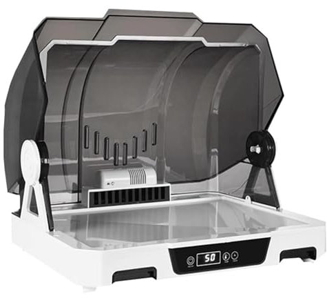 Spray Booth Dryer, Portable Airbrush Spray Booth, Quick Drying, Adjustable Time and Temperature, Large Capacity/LCD Screen, for Spraying Models, Arts, Crafts