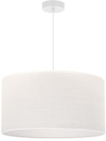 Light Home JUTA Hängelampe Glamour Höhenverstellbar - Modern Lampe Hängend fur Esszimmer- Glamour Pendelleuchte - Wohnzimmerlampe Rund - E27 Glühbirne - Weiß Kabel ⌀ 45 cm