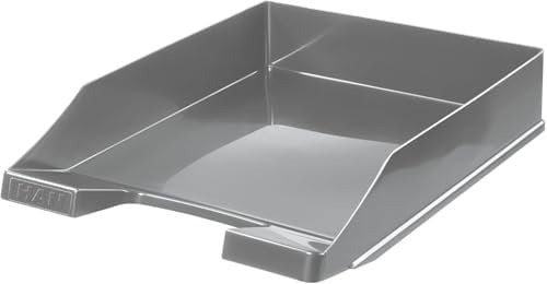 Conipa® - 10 Stück Briefablage DIN A4 Dunkel-Grau (stapelbar) - Ablagefächer & Dokumentenablage für Schreibtisch - Ablageboxen & Bürobedarf Briefe & Dokumente - Papier-Ablage Organizer (Büro-Artikel)