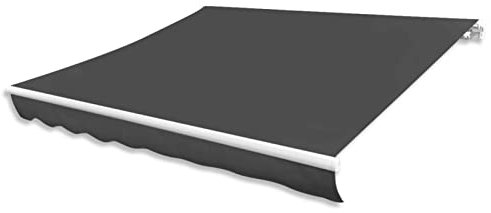 Gecheer Ricambio,Tela,per Tenda da Sole,3x2,5 m,Antracite,Tela per Tenda Esterno Sole,Tela per Tenda da Sole da,Balcone,Patio,Terrazzo,Giardino,Tessuto di Ricambio per Tenda da Sole