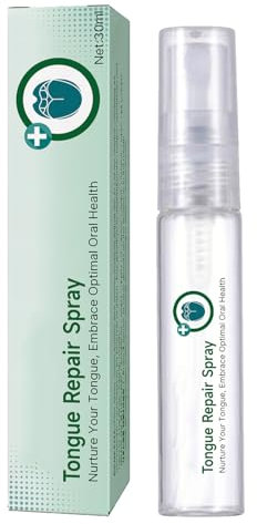 KOAHDE Spray para el Cuidado Bucal,Tratamiento para Aliviar la Lengua Spray,Spray para Reparar la Lengua,Spray Para Aliviar La Lengua Fisurada,Spray Hidratante para la Boca Seca,30ML