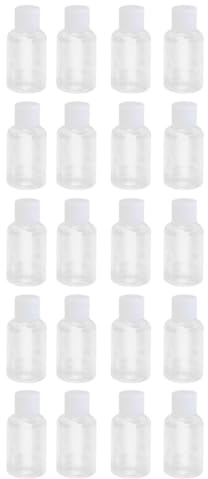 Bouteilles de Voyage Rechargeables Lot 20 en Plastique, 50ml | Flacons Transparents à Bec Rabattable, pour Liquides et Lotion, Compacts, Légers, Souples et Portables