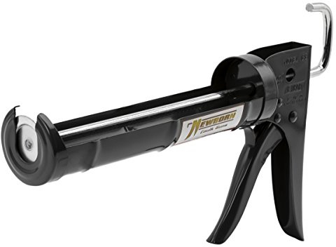 Newborn Super Ratchet Rod Cradle Caulk Gun, 1/10 Gallon Cartridge, 6:1 Thrust Ratio, Black
