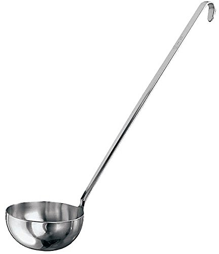 Paderno Mestolo Unipezzo in Acciaio Inox, Inossidabile, Argento, 10 cm