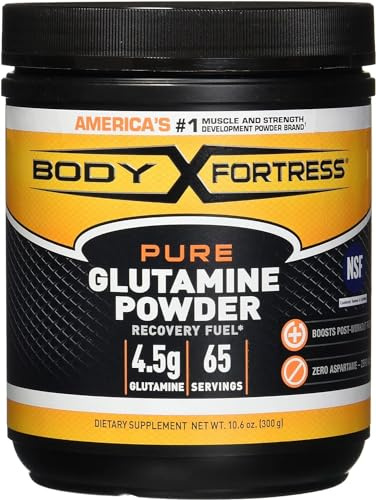 Body Fortress 100% Pure Glutamine Powder, 300g Jar