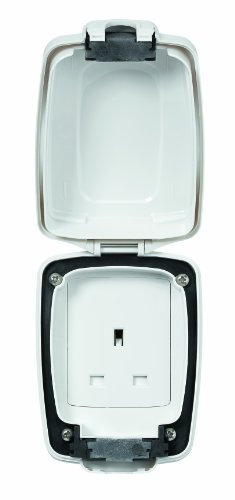 MK Shield K46031WHI 13 amp 1-Gang Unswitched Socket Outlet